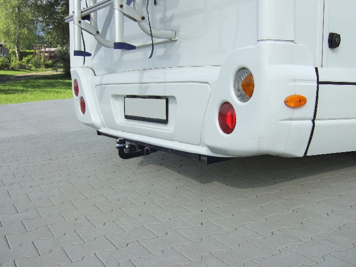 Anhängerkupplung Wohnmobil BOSStow für Ford Transit Flachboden_ Bj.2014-, Typ 01- spez. V23, feststehend inklusiv Rahmenverlängerung 2000mm