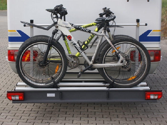 ALUTRANS Premium Wohnmobil Fahrradträger für 2 Fahrräder m. E-Bike spez. für Mercedes Sprinter 4er Bj. 2006-2018 mit AHK
