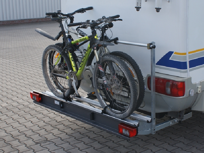 ALUTRANS prestige Wohnmobil Fahrradträger für 2 Fahrräder o. E-Bike spez. für Ford Transit V363 Bj. 2014- ohne AHK