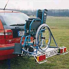 Allround Heckträger für klappbaren Rollstuhl Typ UT für d. Anhängerkupplung