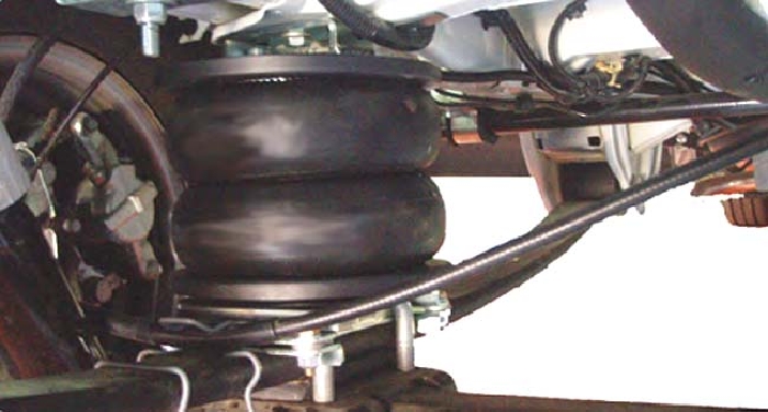 Auflastung Wohnmobil für Citroen Jumper X250 (2006-2014), passende Zusatz-Luftfederung 8 Zoll Zweikreis Doppelfaltenbalg- Anlage, Semi Air Komfortset, syst. LF1 - AKTION -