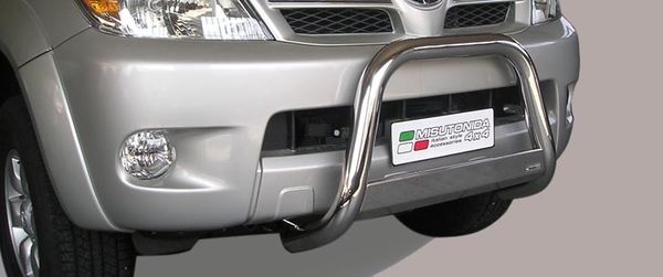 Frontschutzbügel Kuhfänger Bullfänger für Toyota Hi-Lux 2006-2011, Medium Bar 63mm Edelstahl Omologato Inox