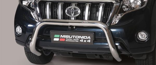 Frontschutzbügel Kuhfänger Bullfänger für Toyota Land Cruiser 150/J15 5-türig 2014-, Super Bar 76mm Edelstahl Omologato Inox