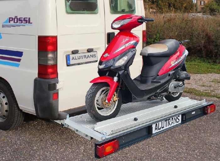 ALUTRANS KALUX 1 Roller/ Motorradträger, 200kg spez. für Fiat Ducato 230/244 Bj. 1994-2006, m. AHK