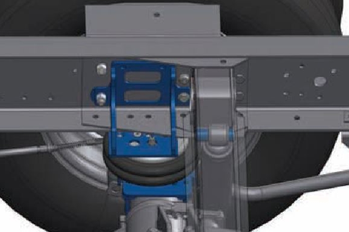 Iveco 70C Bj. 2006-2014, passende Zusatz-Luftfederung 8 Zoll Zweikreis Doppelfaltenbalg- Anlage, Semi Air Komfortset-LCV, syst. LF1