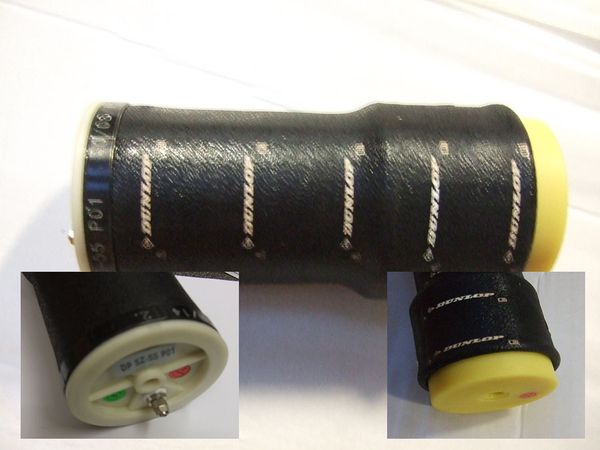 (LF2) Ersatz- Luftbalg (Luftfederbalg) Dunlop SP2601, f. Schlauch schwarz 4,00 mm