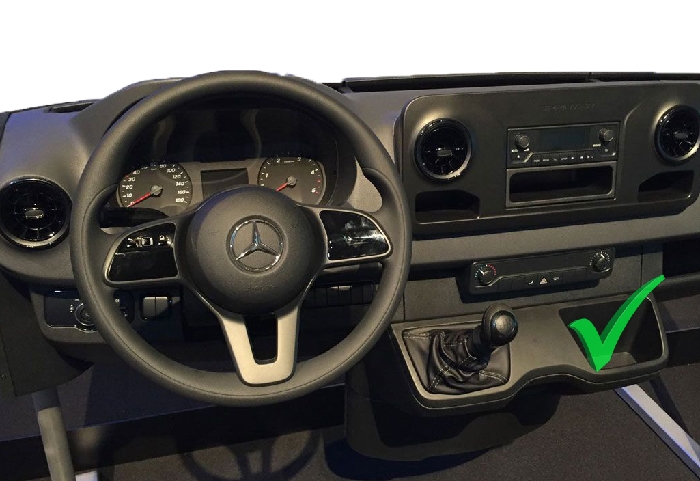 Mercedes Sprinter 409-4XX, Bj. 2018-, Fach rechts, passende Zusatz-Luftfederung 8 Zoll Zweikreis Doppelfaltenbalg- Anlage, Semi Air Komfortset, syst. LF1