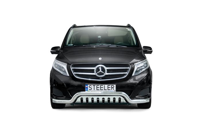 Frontschutzbügel Kuhfänger Bullfänger für Mercedes V-Klasse 2014-2020, Sportbar UF 70mm, schwarz beschichtet